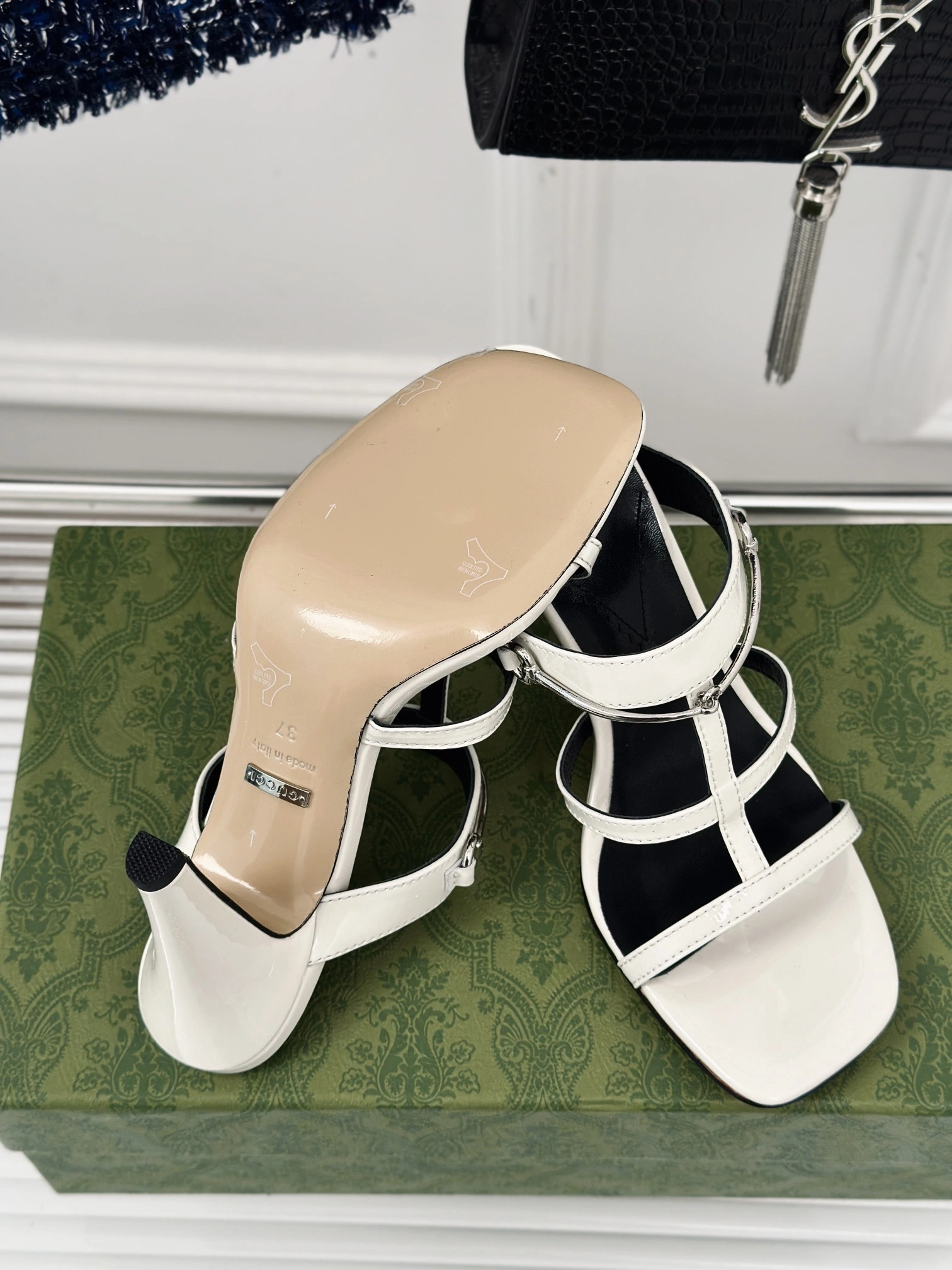 COCO-- 776643 CLG00 9022 Heel height：9.5CM Calfskin sheepskin item:D-X032C1438